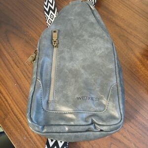 WEIXIER Slate Gray Crossbody Sling Bag